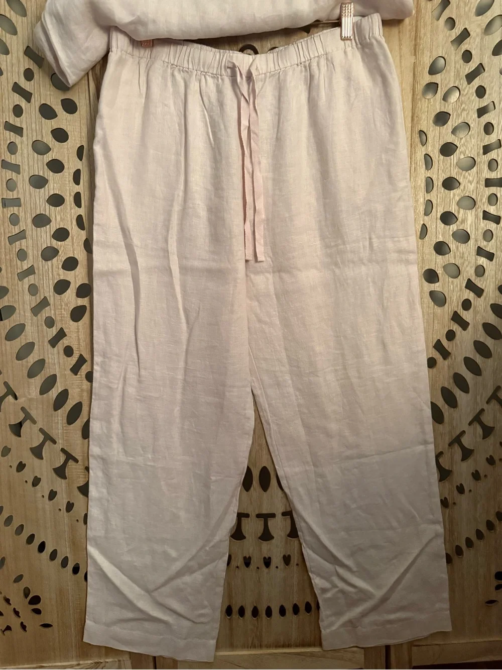 Quince 100% European Linen Boxy Tee & Wide Leg Pant Set | Size L Top / L Pants